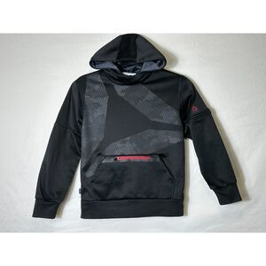 Reebok Boys All Over Print Pullover Hoodie Zip Pockets, Size M(8)